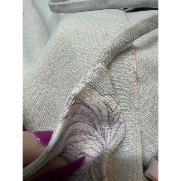 Lulus Endless Vacay Sage Blue Floral Print Surplice Maxi Dress XS - Picture 10 of 10